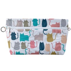 Cute Seamless Pattern Happy Kitty Kitten Cat Handbag Organizer by Hannah976