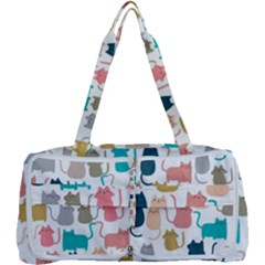 Cute Seamless Pattern Happy Kitty Kitten Cat Multi Function Bag by Hannah976