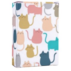 Cute Seamless Pattern Happy Kitty Kitten Cat Playing Cards Single Design (rectangle) With Custom Box