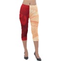 Lachs Kl Rotweissschwarz Kl Lightweight Velour Capri Leggings  View1