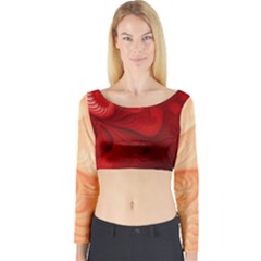 Lachs Kl Rotweissschwarz Kl Long Sleeve Crop Top by 2607694c