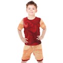 Lachs Kl Rotweissschwarz Kl Kids  T-Shirt and Shorts Set View1