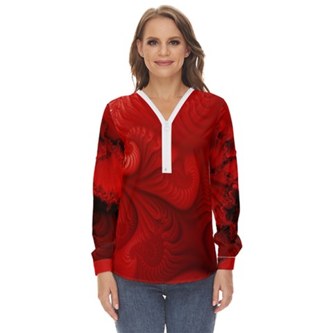 Rotweissschwarz2 Kl Rotweissschwarz Kl Zip Up Long Sleeve Blouse by 2607694c