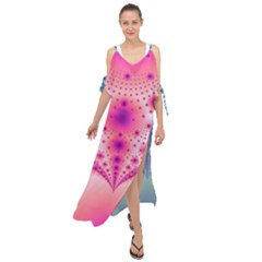 Pattern Maxi Chiffon Cover Up Dress