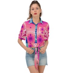 Pattern Tie Front Shirt  by 2607694c