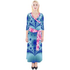 Pattern 2 Quarter Sleeve Wrap Maxi Dress by 2607694c