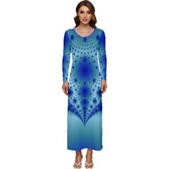 Pattern 2 Long Sleeve Longline Maxi Dress by 2607694c