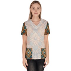 Pattern 1 Muster 7 Women s V-neck Scrub Top by 2607694c