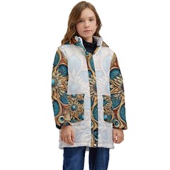 Pattern 1 Muster 7a Kids  Hooded Longline Puffer Jacket by 2607694c