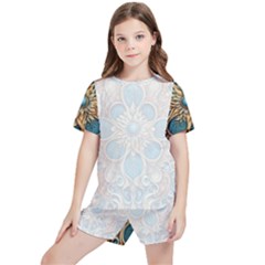 Pattern 1 Muster 7a Kids  T-shirt And Sports Shorts Set by 2607694c