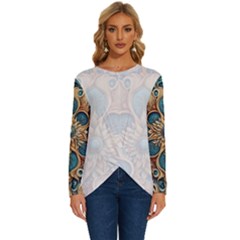 Pattern 1 Muster 7a Long Sleeve Crew Neck Pullover Top by 2607694c