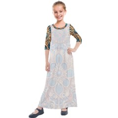 Pattern 1 Muster 7 600dpi 12000 Matt Kids  Quarter Sleeve Maxi Dress by 2607694c