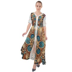 Muster 7 600dpi 12000 Matt Pattern 1 Waist Tie Boho Maxi Dress by 2607694c