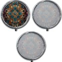 Muster 7 600dpi 12000 Matt Pattern 1 Mini Round Pill Box (Pack of 3) View1