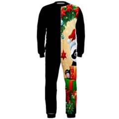 Schwarz Pandaweihnachten300dpi Onepiece Jumpsuit (men) by 2607694b