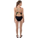 Schwarz Pandaweihnachten300dpi Cut-Out Back One Piece Swimsuit View2