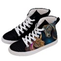 Schwarz pferde muster Men s Hi-Top Skate Sneakers View2