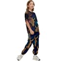 Schwarz pferde muster Kids  T-Shirt and Pants Sports Set View3