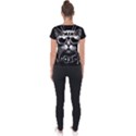 Schwarz katze punk Short Sleeve Sports Top  View2