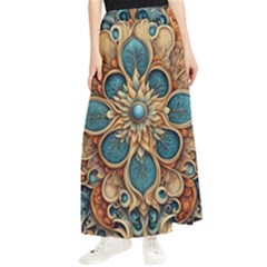 Dunkelbraun Pattern 1 Maxi Chiffon Skirt by 2607694c