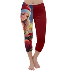 Christmas Greetings Capri Winter Leggings 