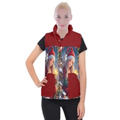 Christmas Greetings Women s Button Up Vest