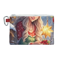 Christmas Greetings Canvas Cosmetic Bag (large) by 2607694c