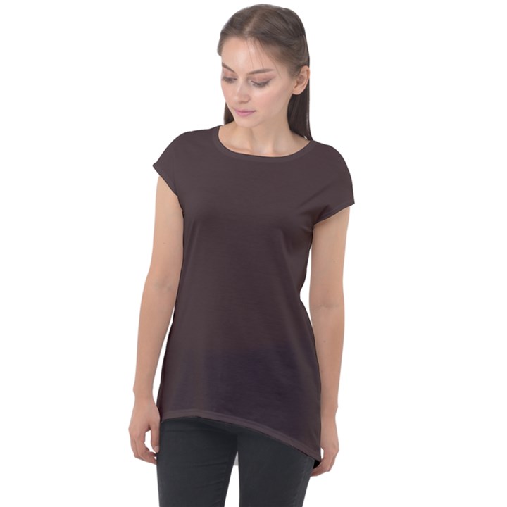 4 Farben Cap Sleeve High Low Top