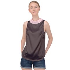 4 Farben High Neck Satin Top