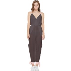 4 Farben Sleeveless Tie Ankle Chiffon Jumpsuit