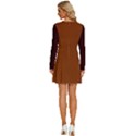 4 Farben Long Sleeve Deep V Mini Dress  View4