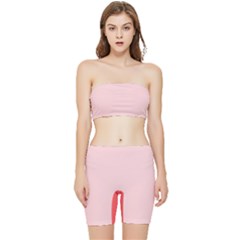 4 Farben  Stretch Shorts And Tube Top Set by 2607694c