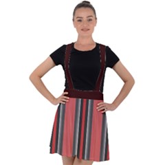 Streifen Velvet Suspender Skater Skirt by 2607694c