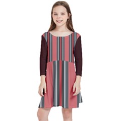 Streifen Kids  Quarter Sleeve Skater Dress by 2607694c