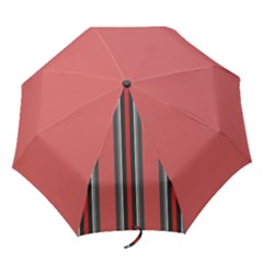 Rosa Grau Streifen Folding Umbrellas by 2607694c