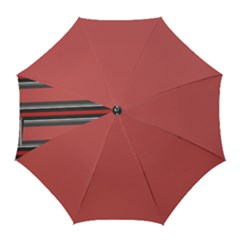 Rosa Grau Streifen Golf Umbrellas by 2607694c