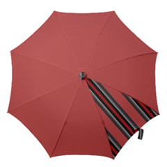 Rosa Grau Streifen Hook Handle Umbrellas (large) by 2607694c