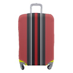 Rosa Grau Streifen Luggage Cover (small) by 2607694c