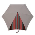 Rosa Grau Streifen Mini Folding Umbrellas View1