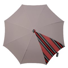 Rosa Grau Streifen Hook Handle Umbrellas (large) by 2607694c