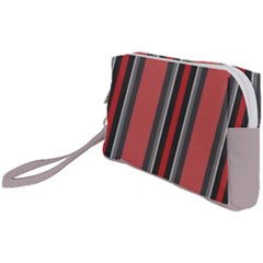 Rosa Grau Streifen Wristlet Pouch Bag (small) by 2607694c