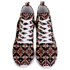 Vector Illustration Of Ukrainian Folk Seamless Pattern Ethnic Ornament Border Element Traditional Men s Lightweight High Top Sneakers by Bedest