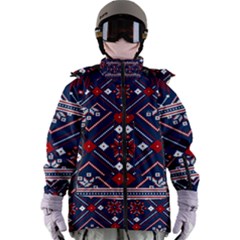 Ukrainian Folk Seamless Pattern Ornament Art Women s Zip Ski And Snowboard Waterproof Breathable Jacket by Bedest