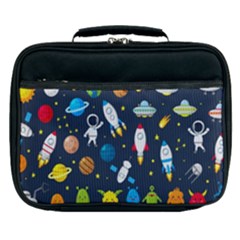 Big Set Cute Astronauts Space Planets Stars Aliens Rockets Ufo Constellations Satellite Moon Rover V Lunch Bag