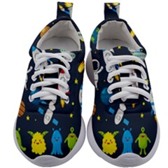 Big Set Cute Astronauts Space Planets Stars Aliens Rockets Ufo Constellations Satellite Moon Rover V Kids Athletic Shoes by Bedest