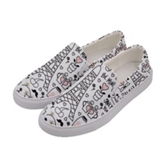 Big Collection With Hand Drawn Objects Valentines Day Women s Canvas Slip Ons by Bedest