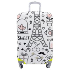 Big Collection With Hand Drawn Objects Valentines Day Luggage Cover (medium) by Bedest