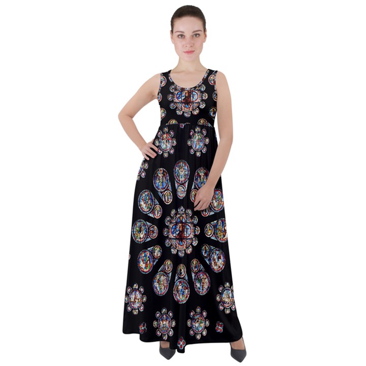 Photo Chartres Notre Dame Empire Waist Velour Maxi Dress