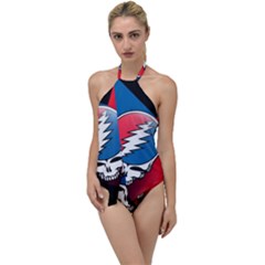 Grateful Dead Big Skull Go With The Flow One Piece Swimsuit by Bedest