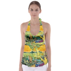 Grateful Dead Golden Road Tie Back Tankini Top by Bedest